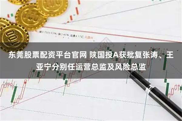 东莞股票配资平台官网 陕国投A获批复张涛、王亚宁分别任运营总监及风险总监